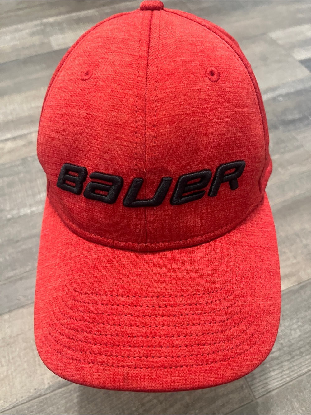 Bauer Red Baseball Cap with Black Logo